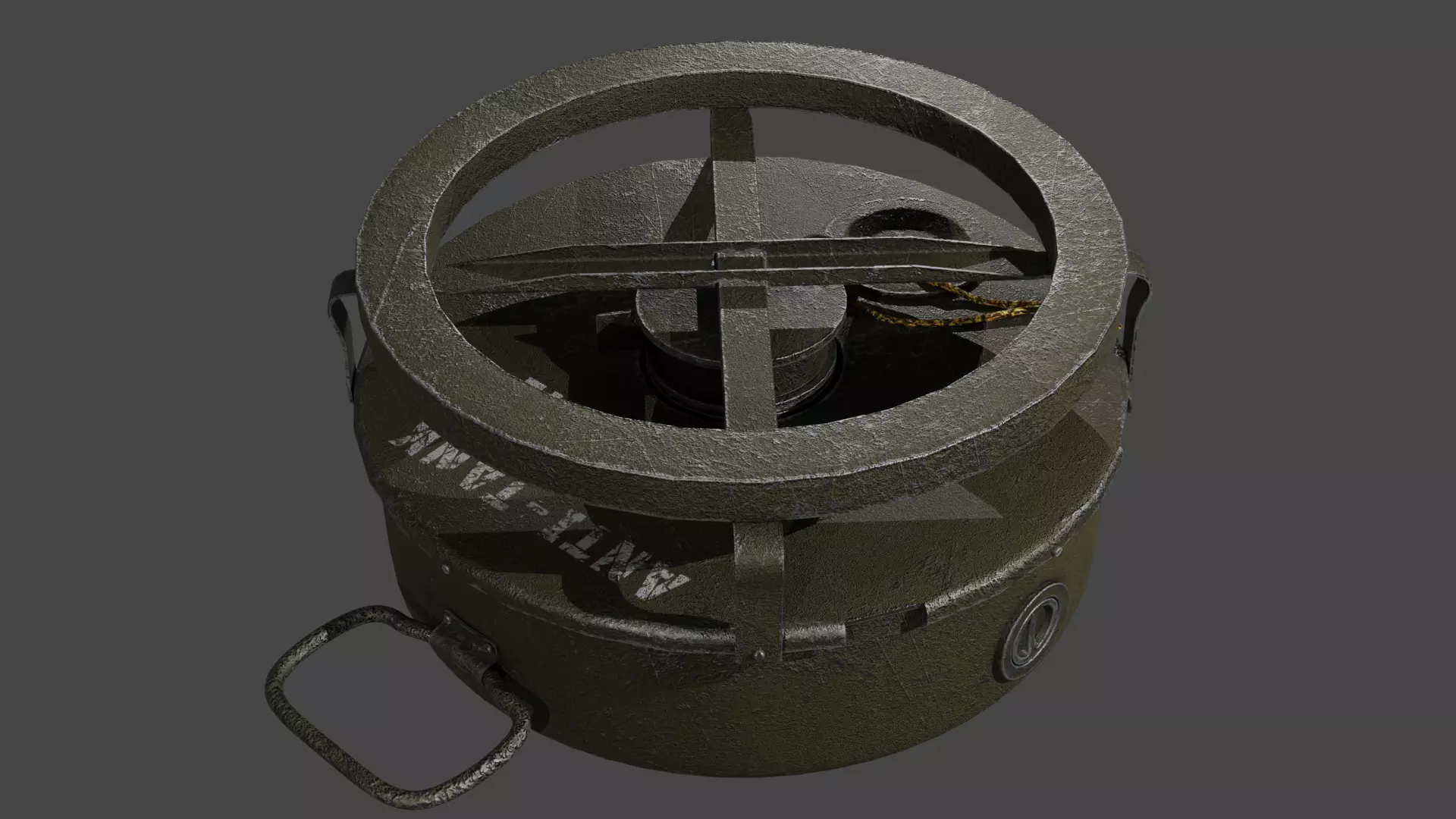 WW2 M1A1 Anti-Tank Mine 3D model_0