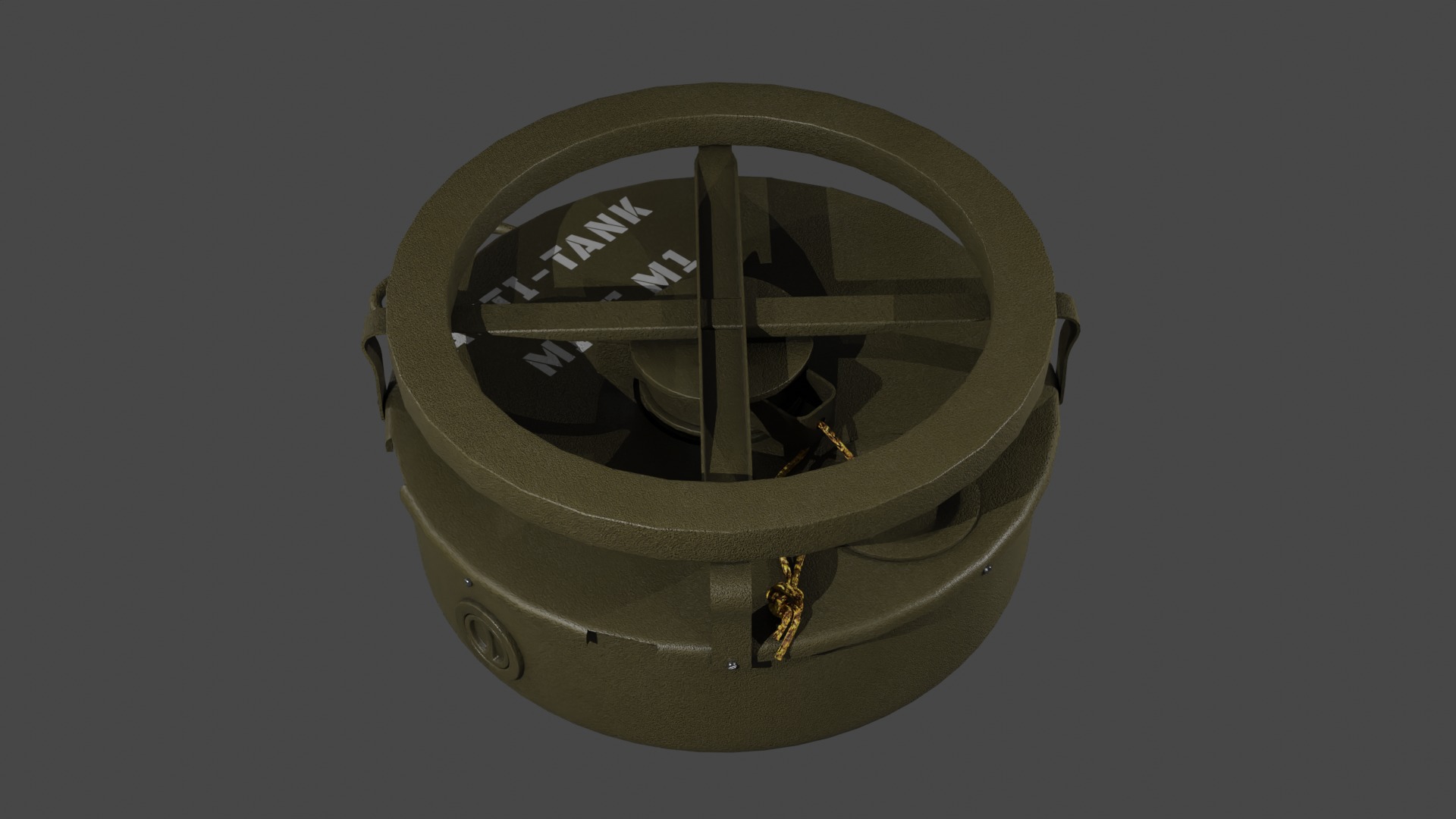 WW2 M1A1 Anti-Tank Mine 3D model_1
