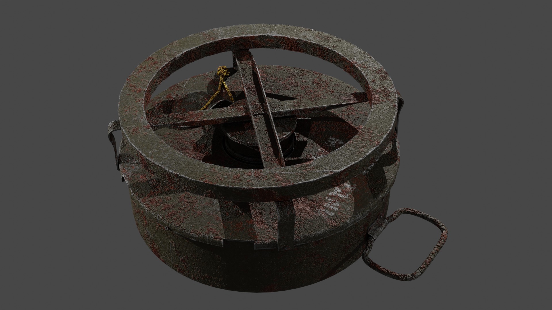 WW2 M1A1 Anti-Tank Mine 3D model_2