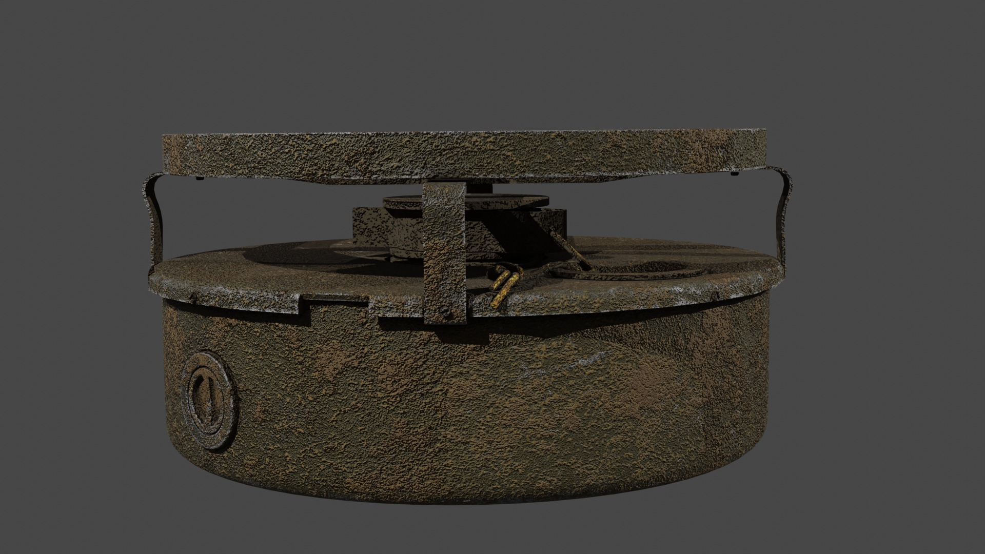 WW2 M1A1 Anti-Tank Mine 3D model_3