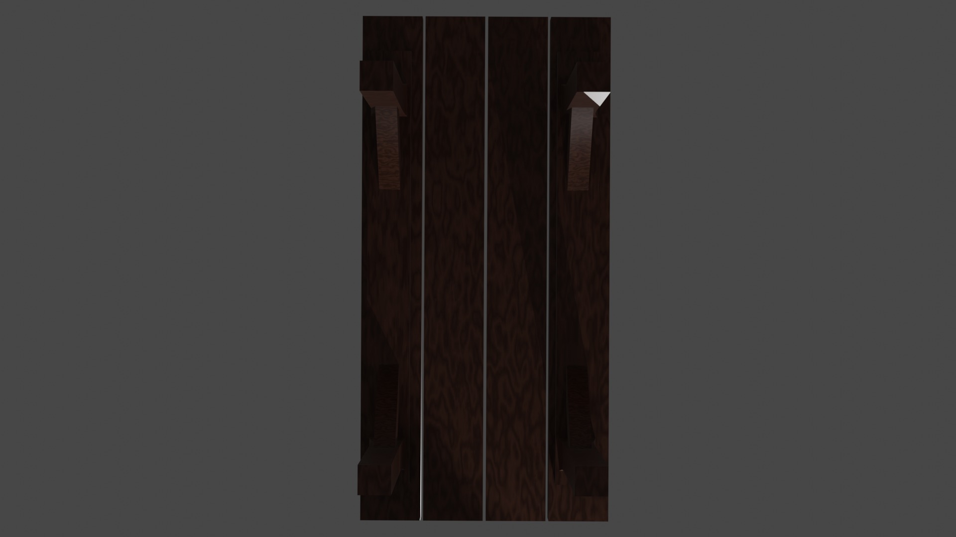 Wooden table Low-poly 3D model_4