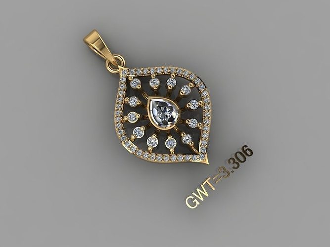 FASION  POLKI  PENDANT