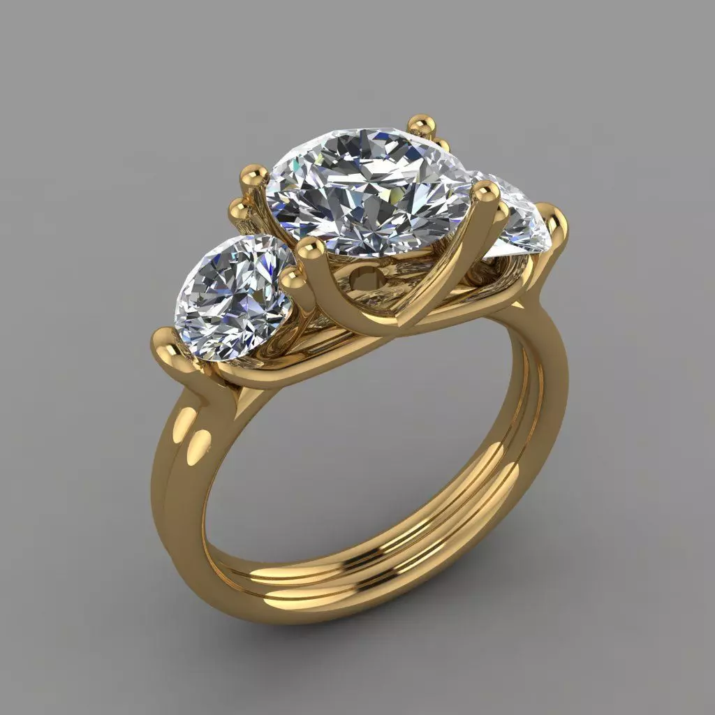 Diamond Ring For Women  3D print model_0