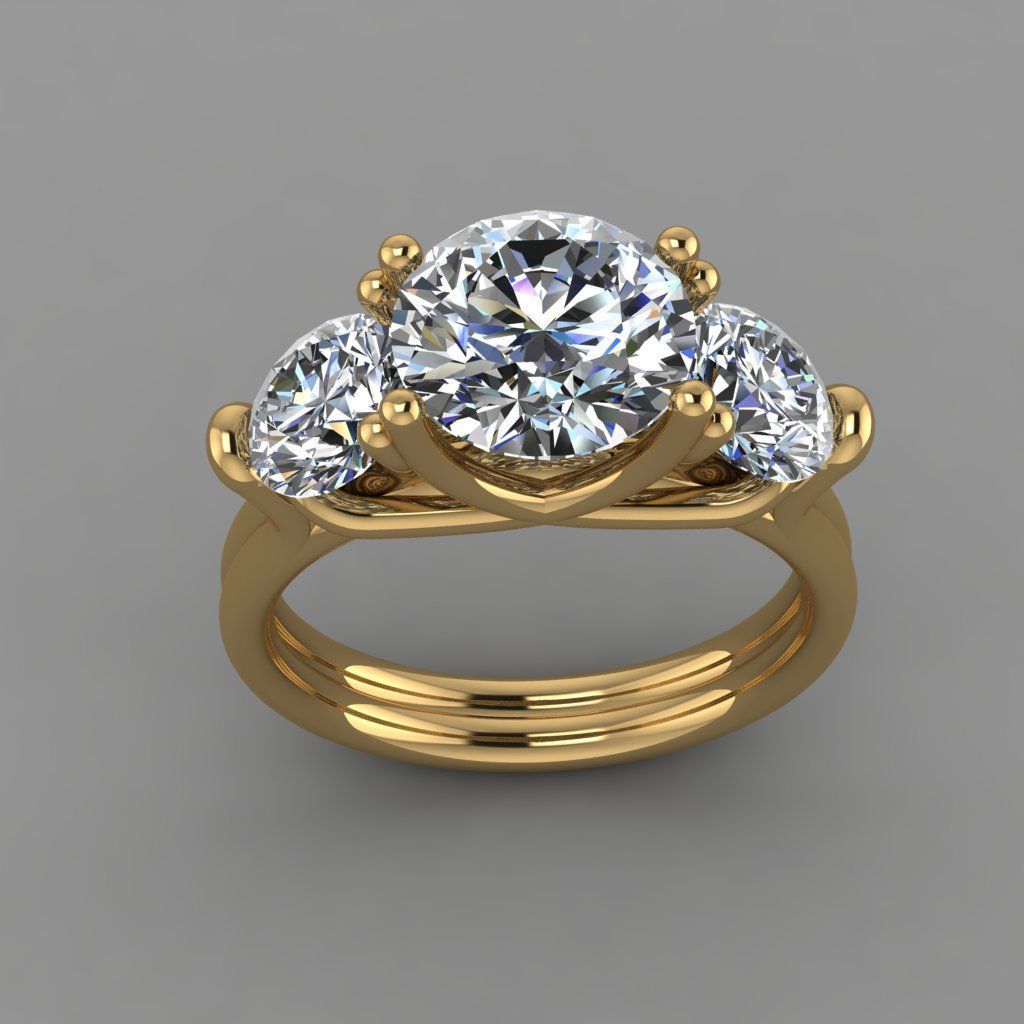 Diamond Ring For Women  3D print model_1