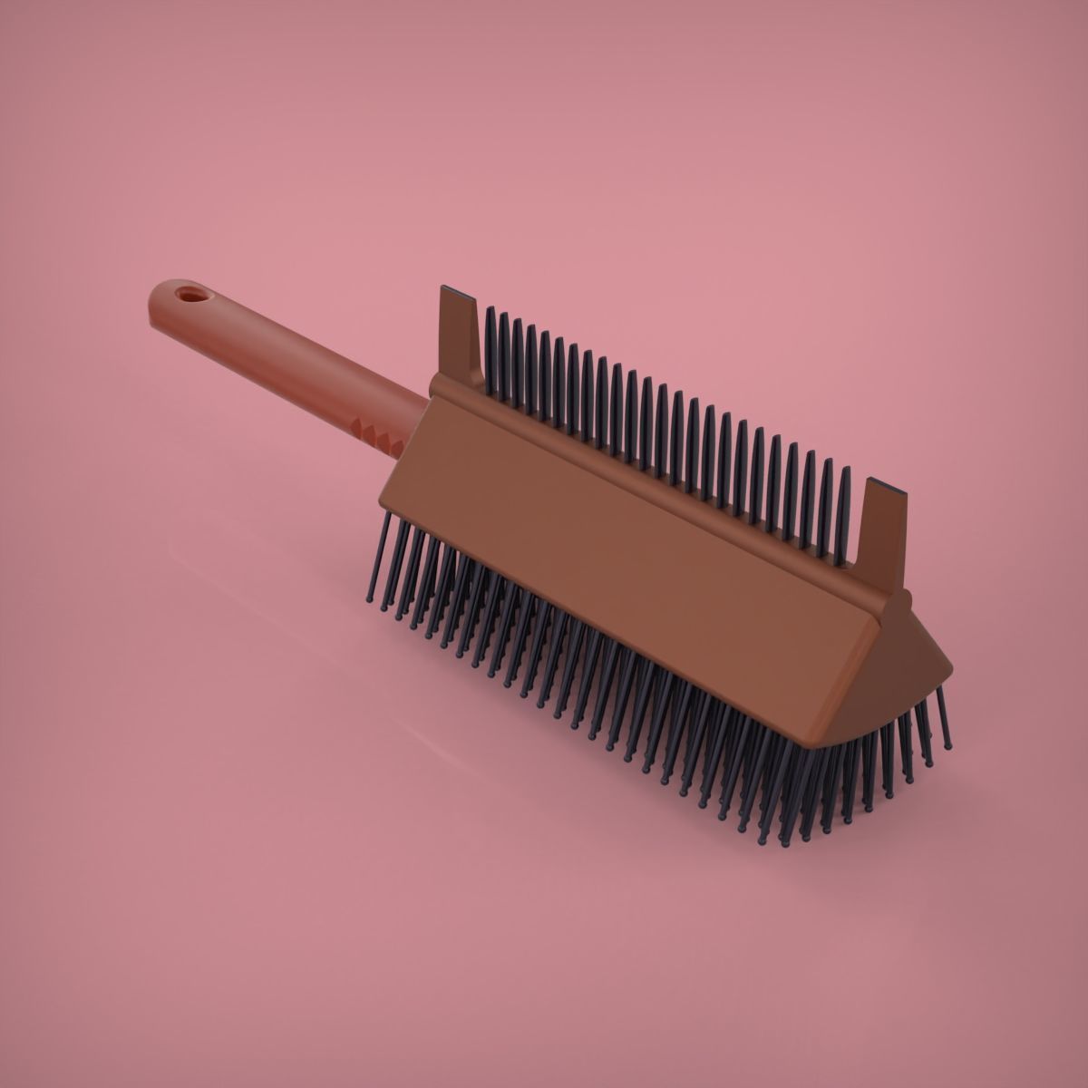 2 in 1 Hair Brush 3D print model_1