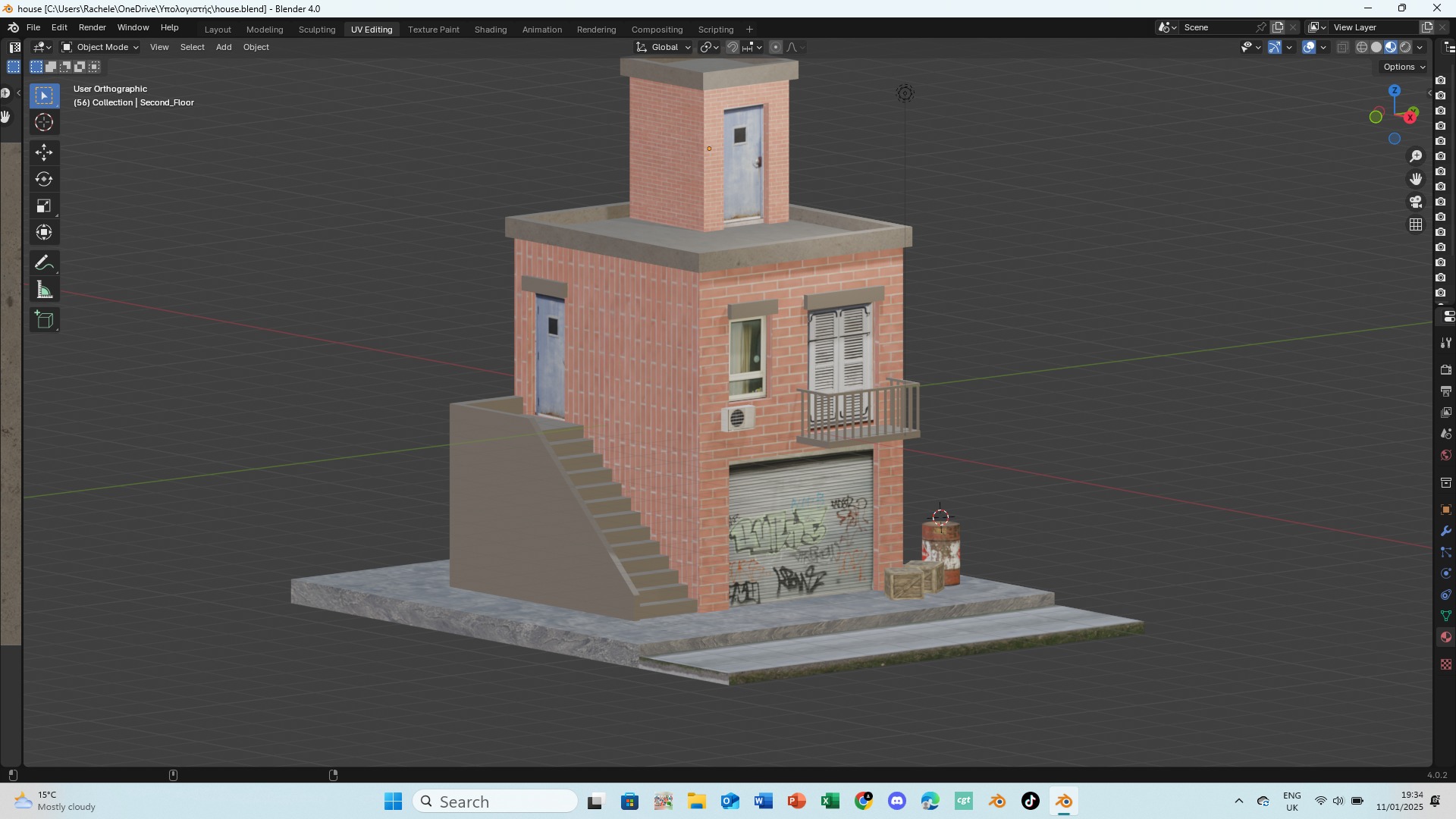 House Low-poly 3D model_3