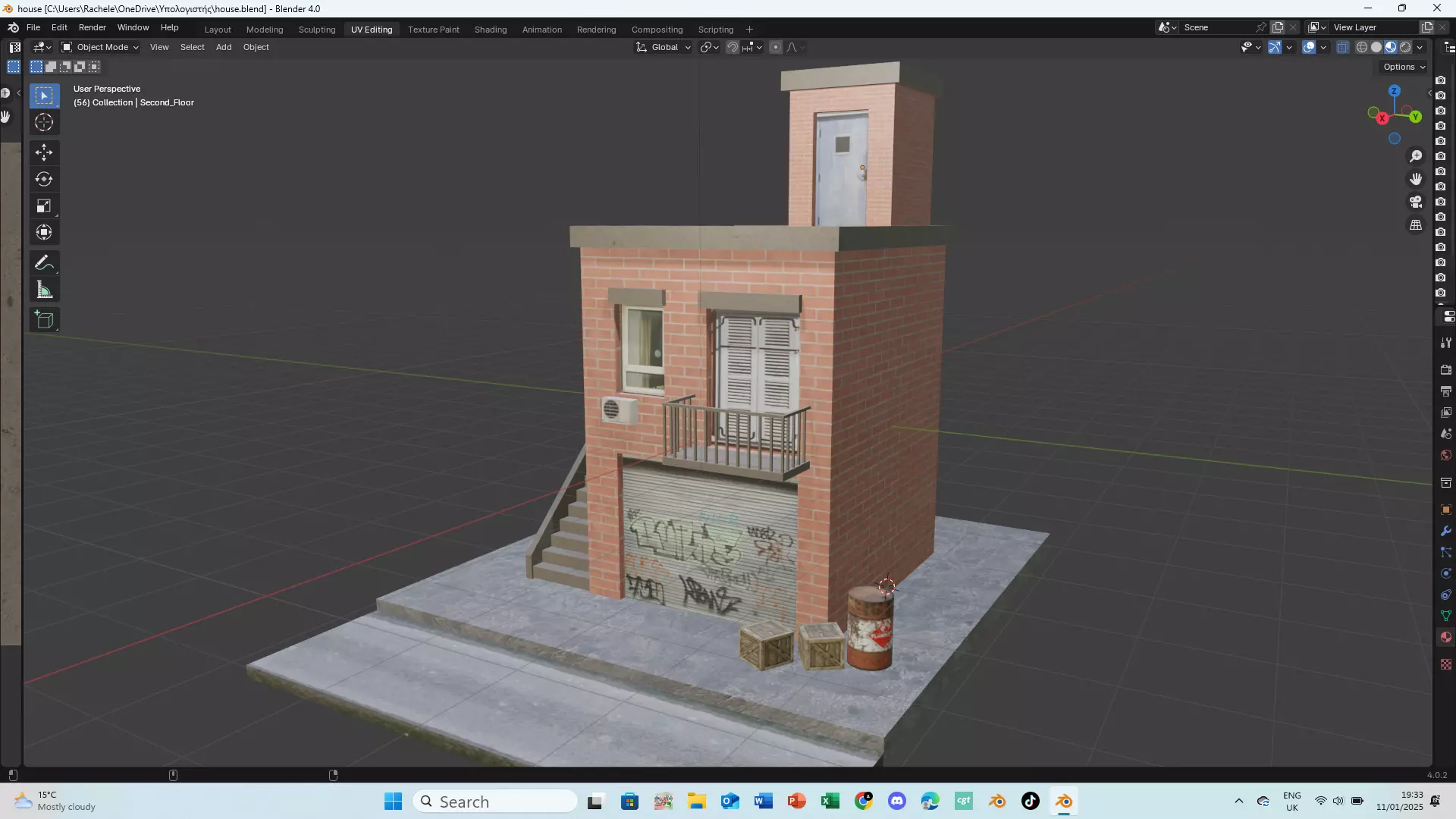 House Low-poly 3D model_0