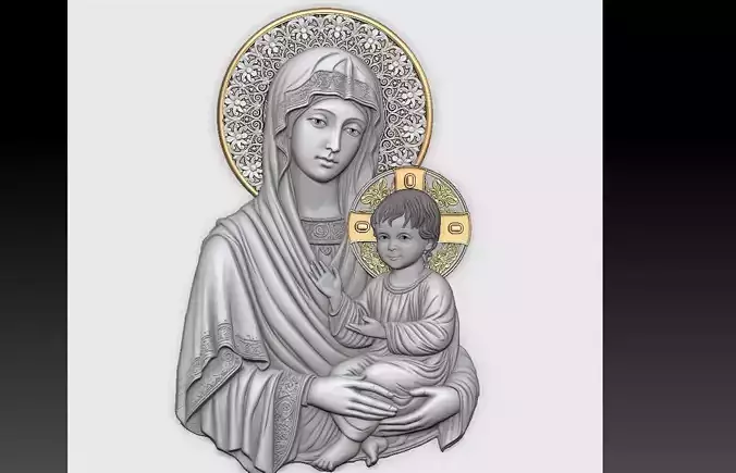  Virgin Mary Panagia 3D print model