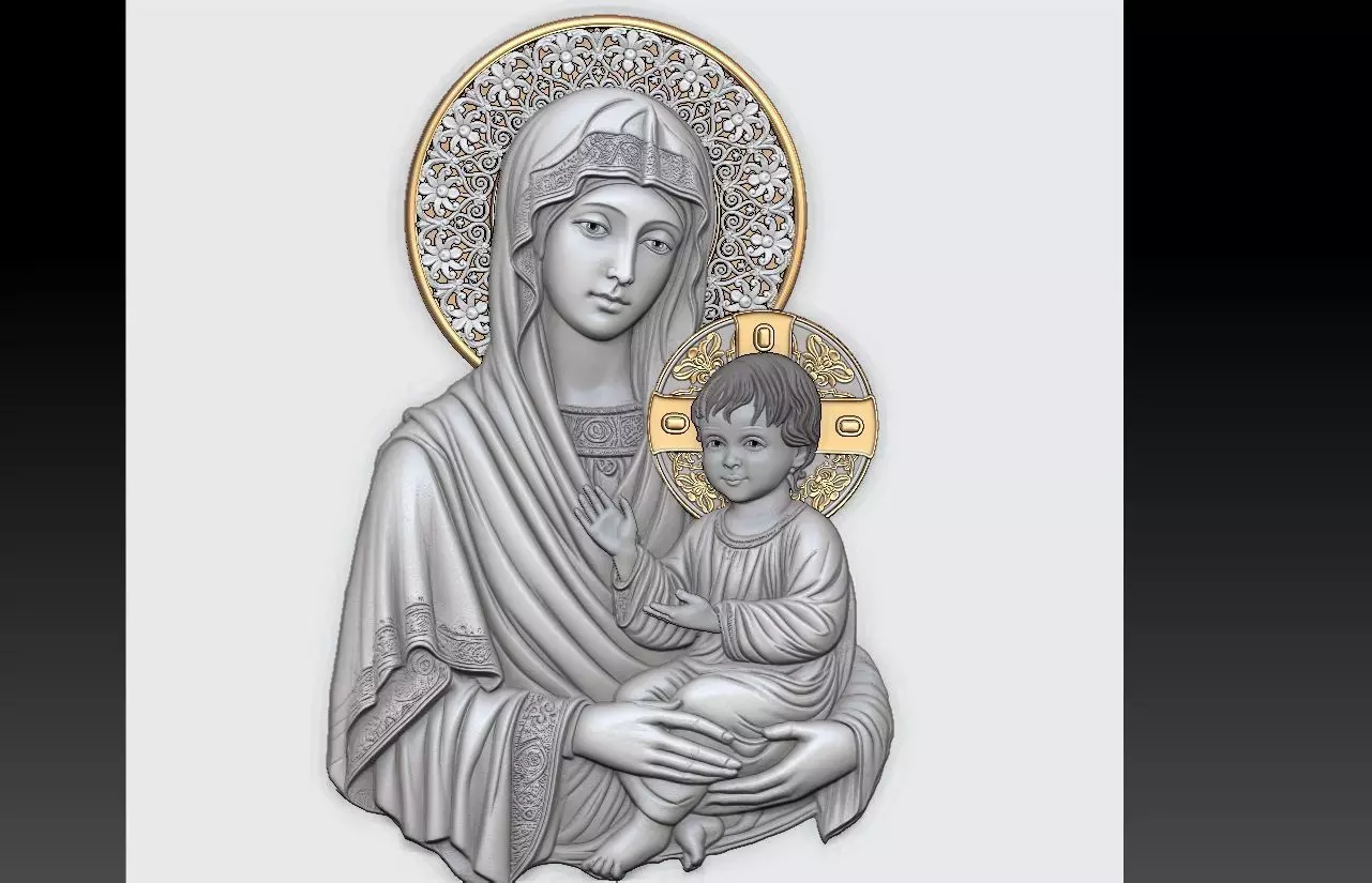  Virgin Mary Panagia 3D print model_0