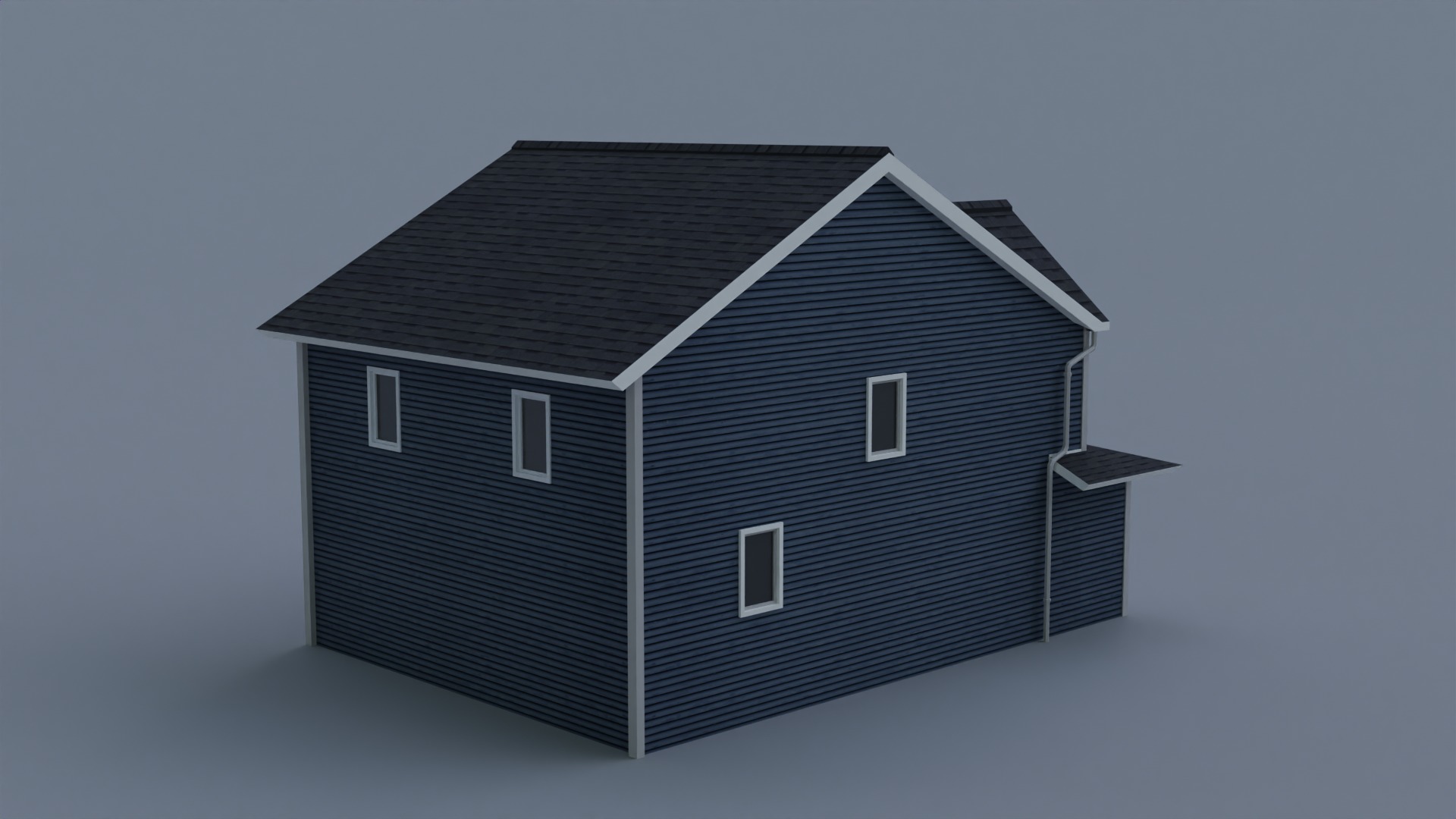 Low Poly house 14 Low-poly 3D model_7