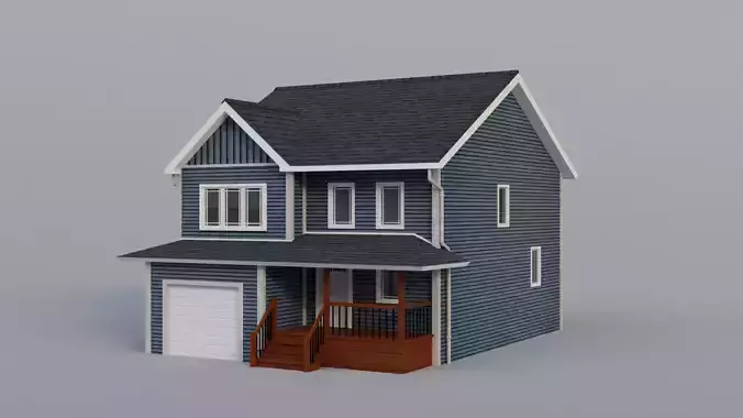 Low Poly house 14 Low-poly 3D model