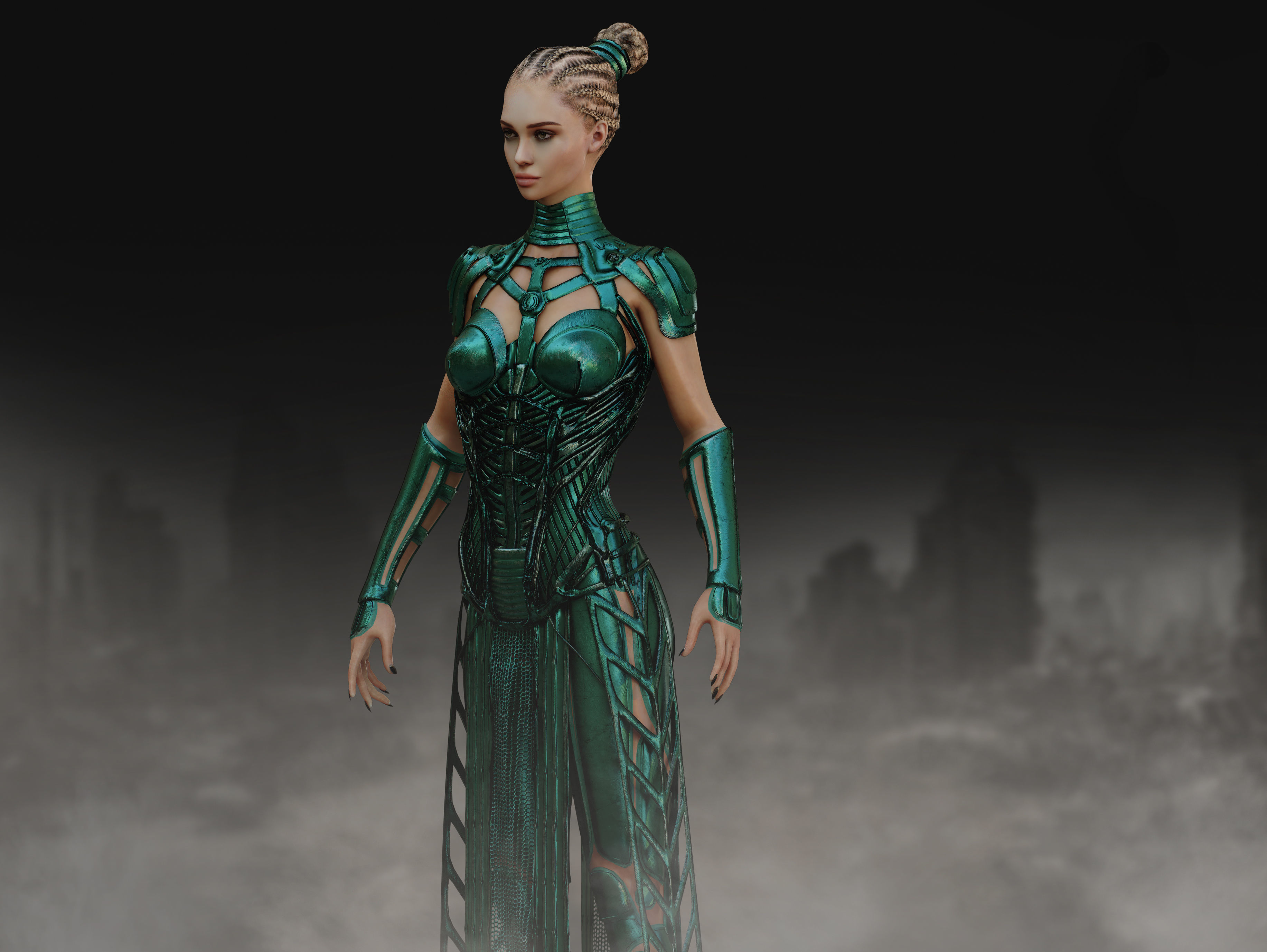 Anunnaki Low-poly 3D model_8