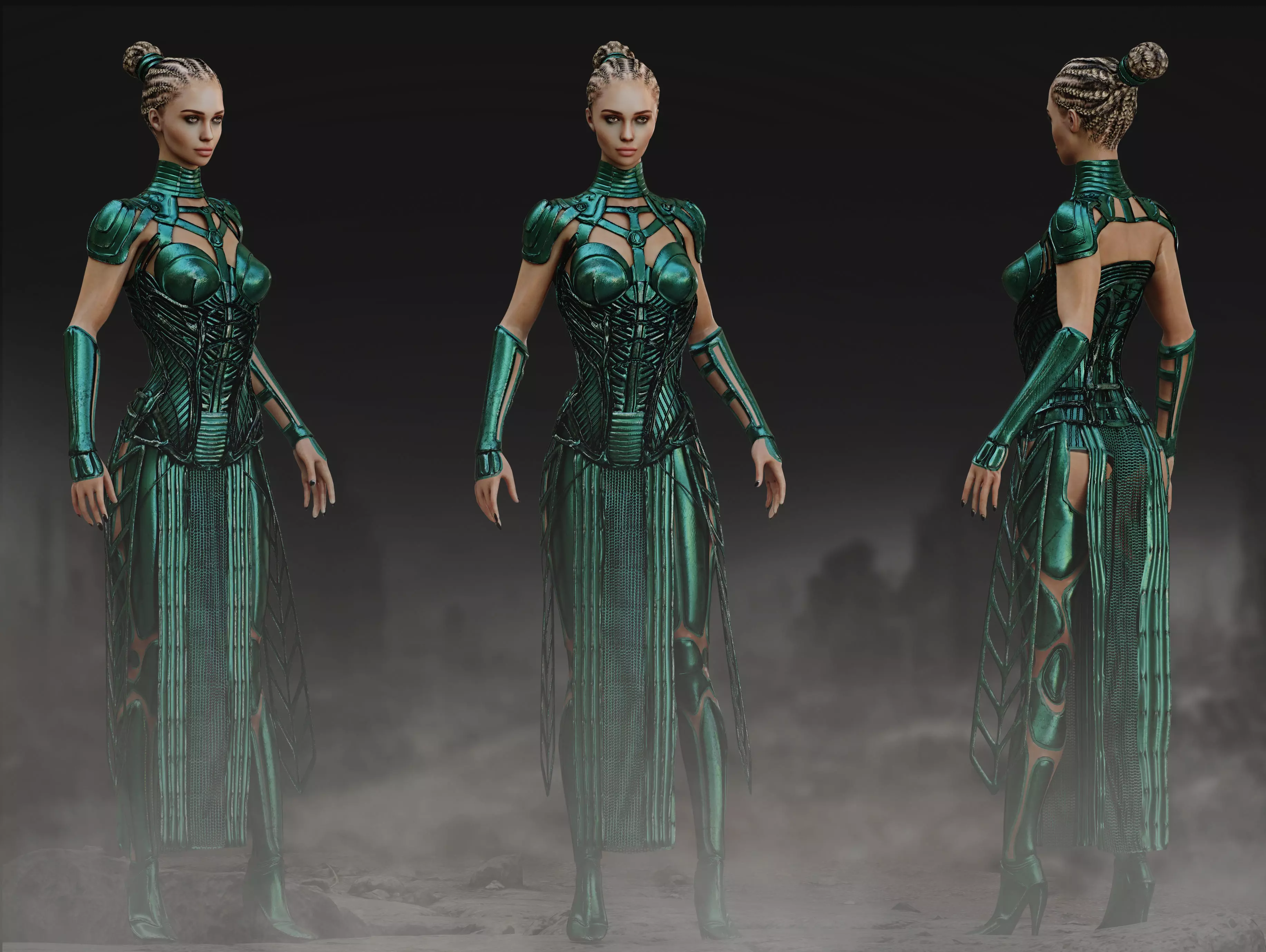 Anunnaki Low-poly 3D model_0