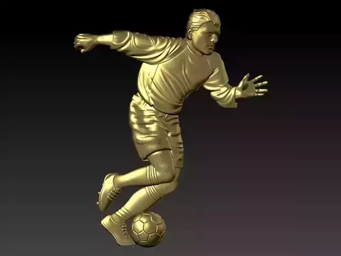 Soccer Player Futbol Pendant Necklace Jewelry  3D print model