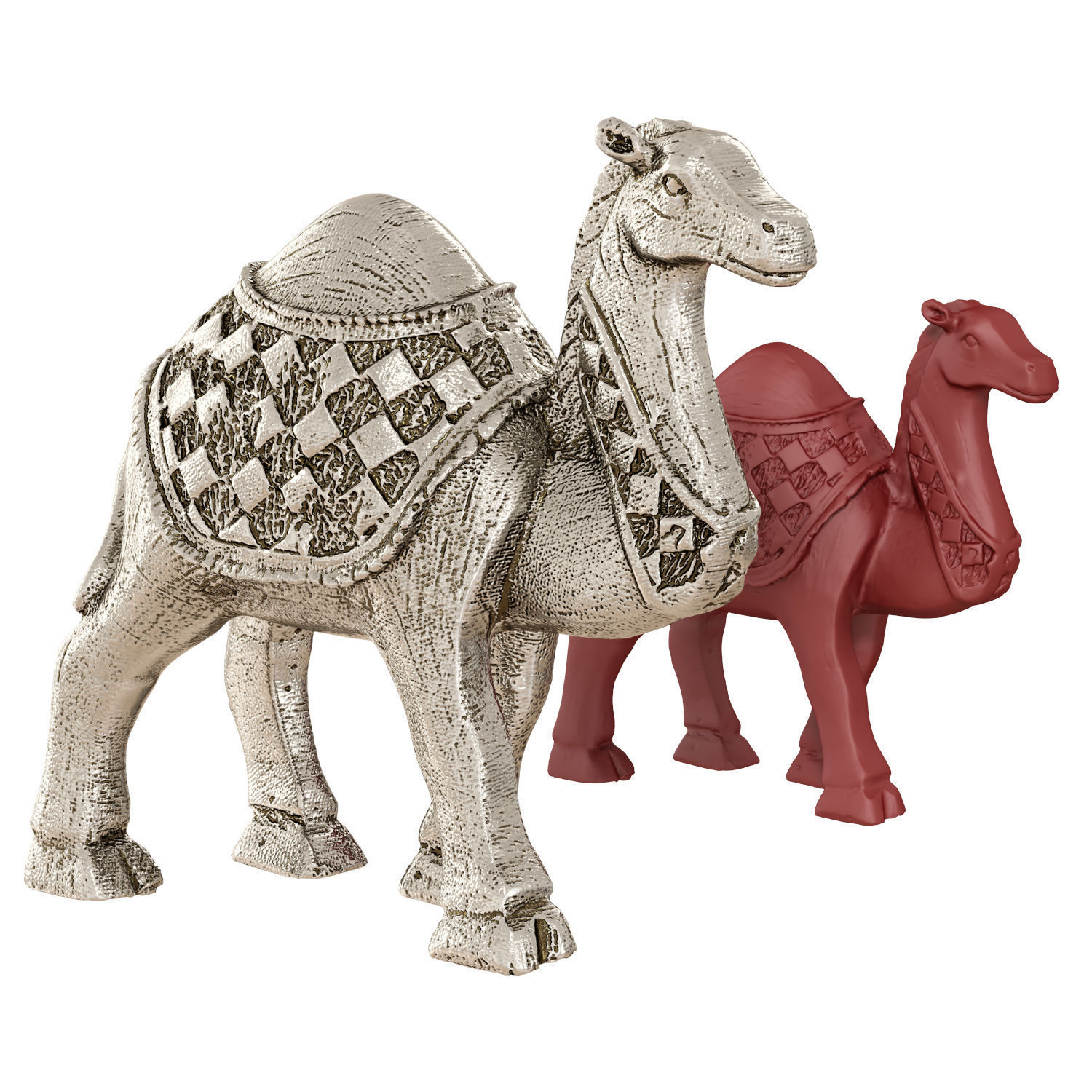 Egyptian figurine of a one-humped camel 3D model_1
