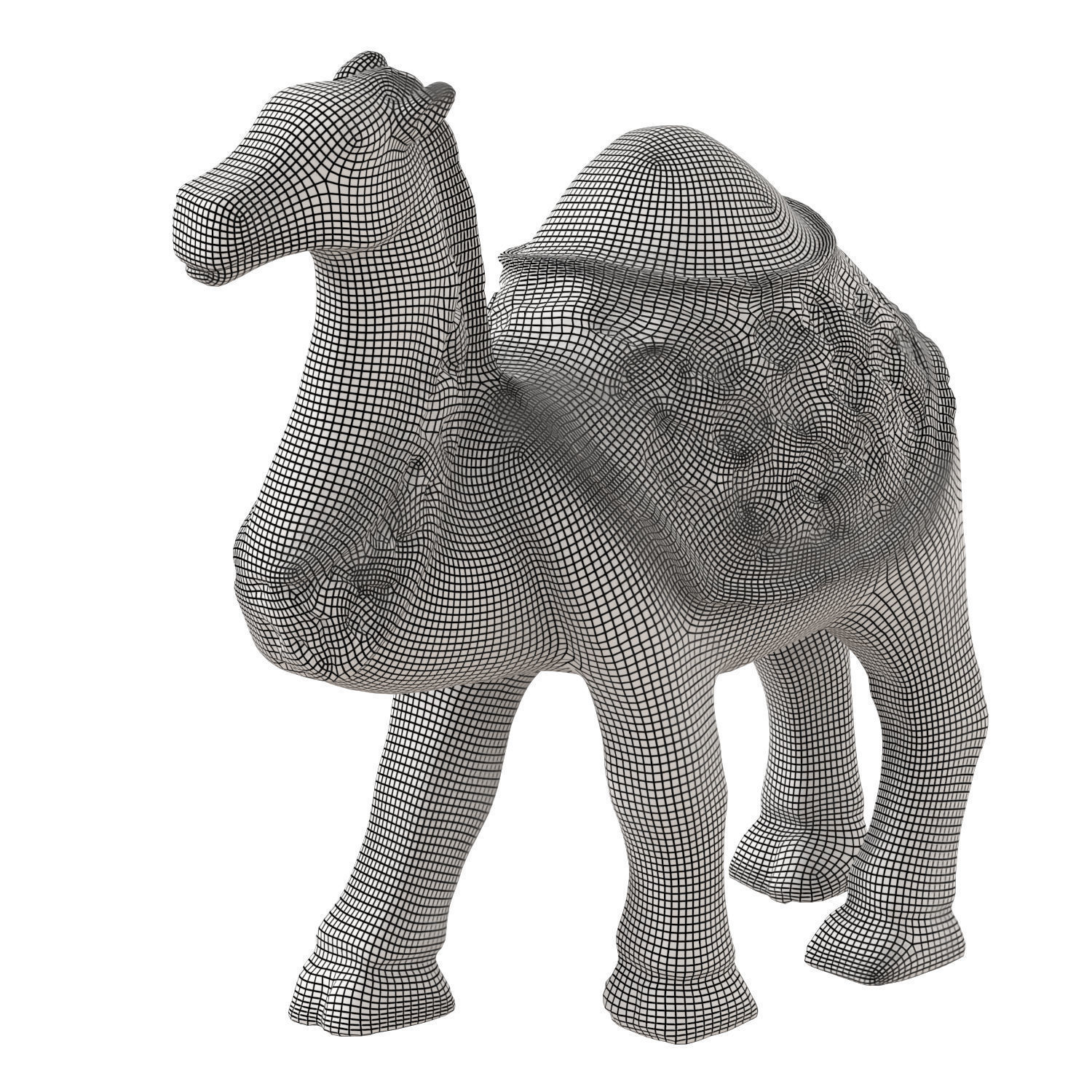 Egyptian figurine of a one-humped camel 3D model_5