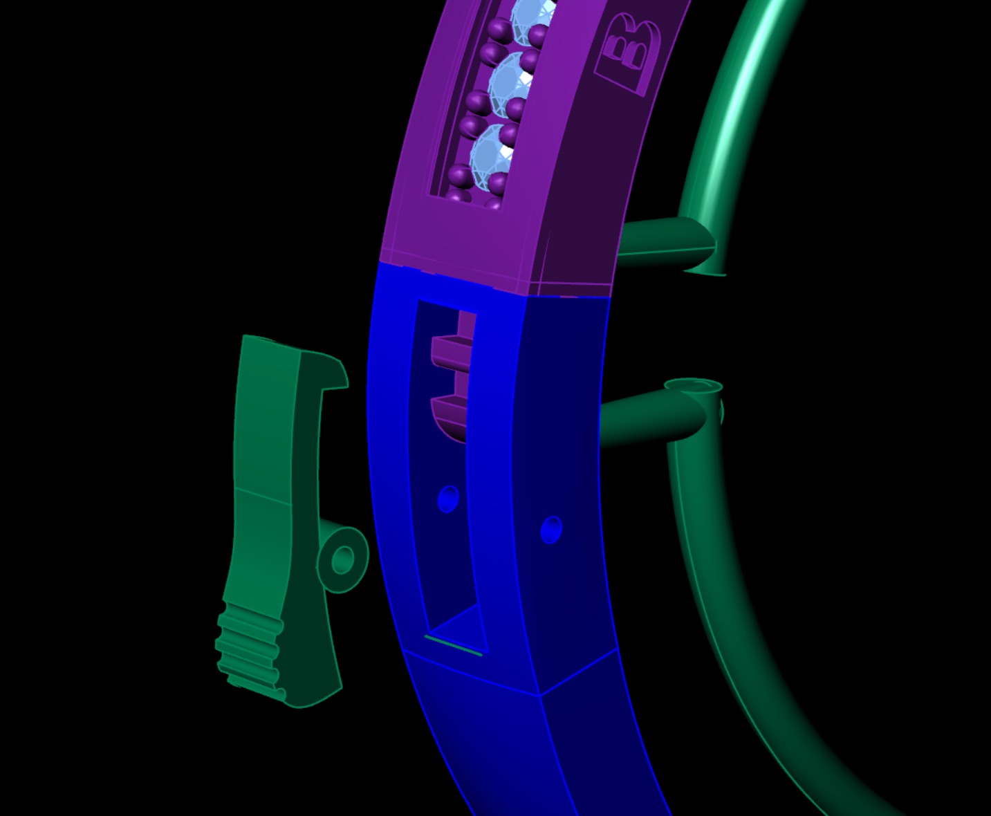 Bracelet jewellery 3d wax resine projet model 3D print model 3 3D print model_3