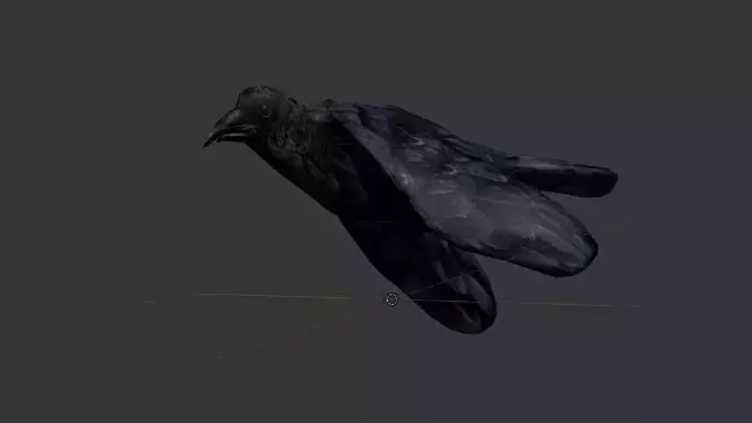 Low poly crow