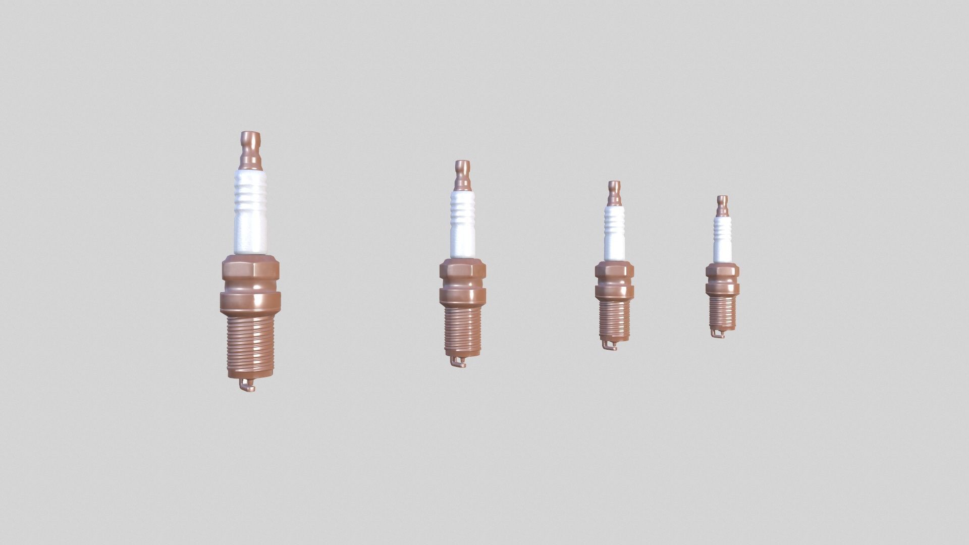 Spark Plug New Low-poly 3D model_10