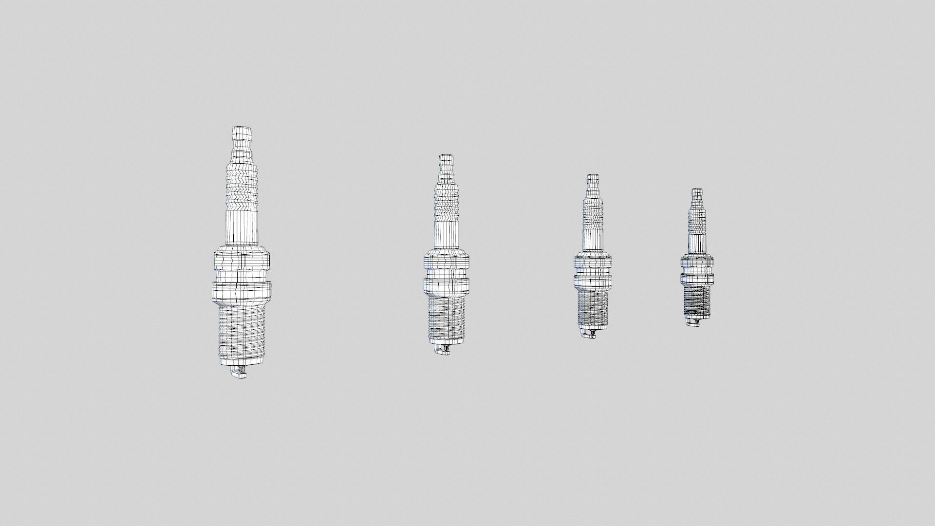 Spark Plug New Low-poly 3D model_11