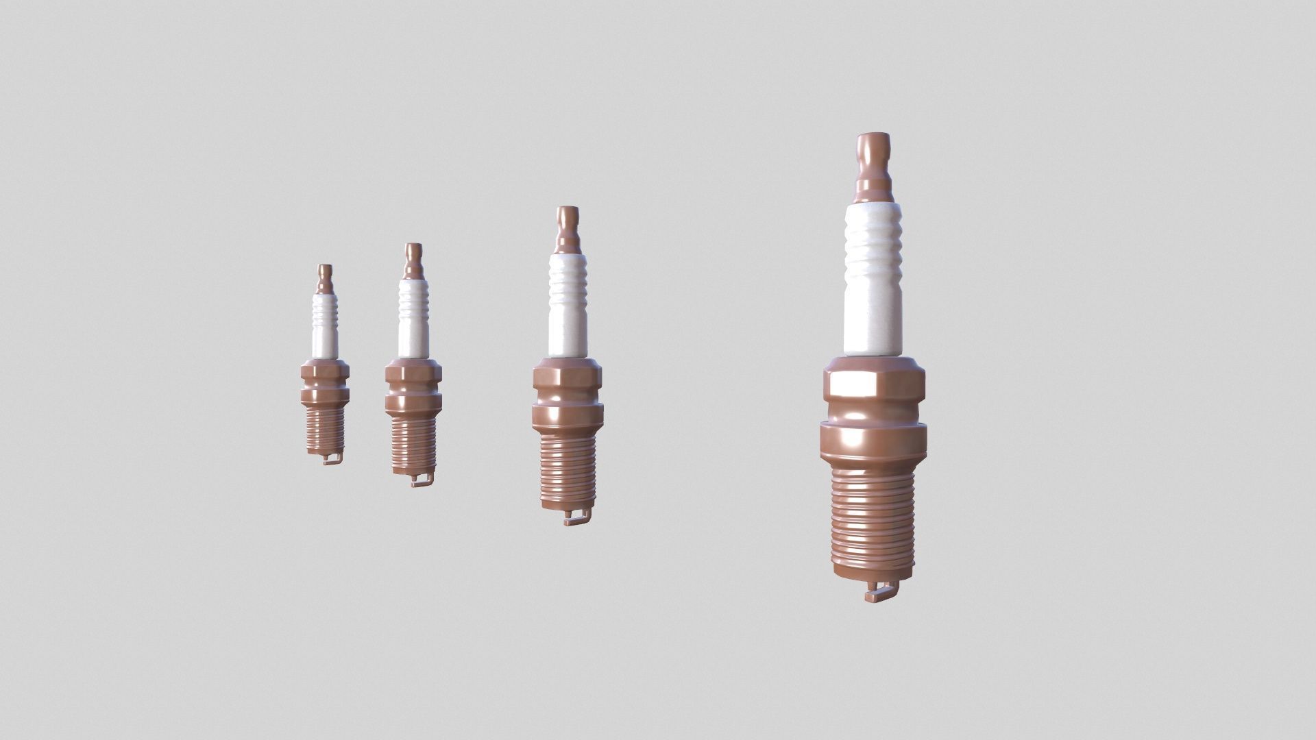 Spark Plug New Low-poly 3D model_9
