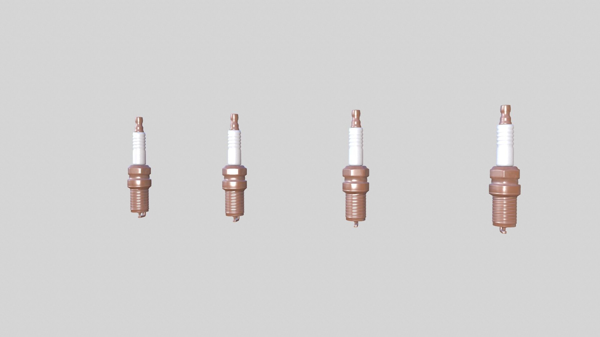 Spark Plug New Low-poly 3D model_3