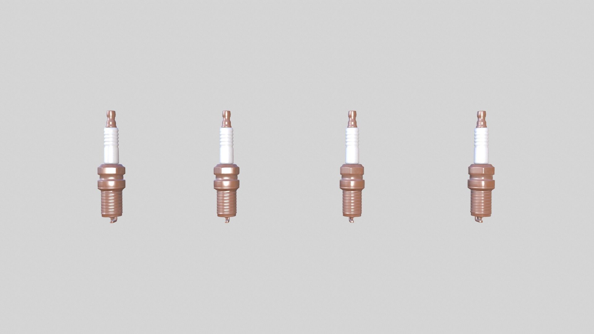 Spark Plug New Low-poly 3D model_2