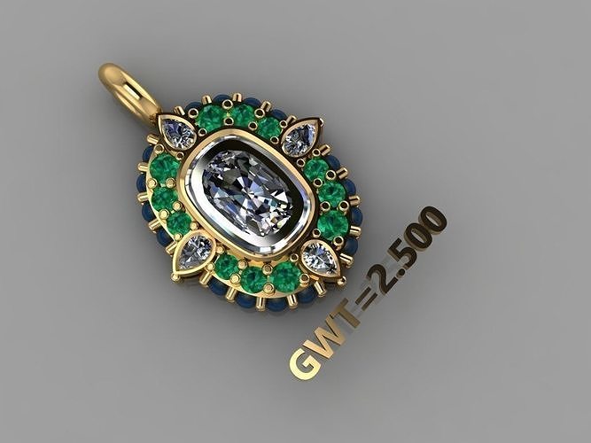 FASION  POLKI  PENDANT