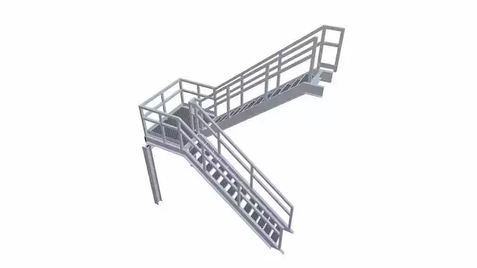 Industrial Staircase Landing Style