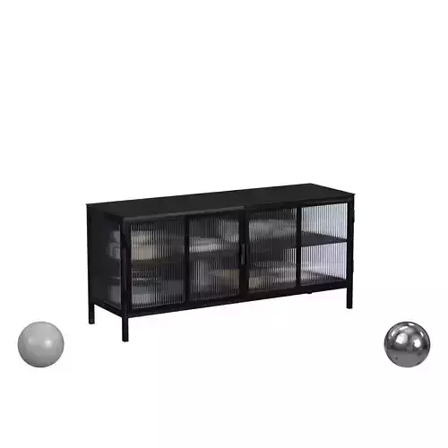 Butler Specialty Company Hoxton Ribbed Glass TV Stand