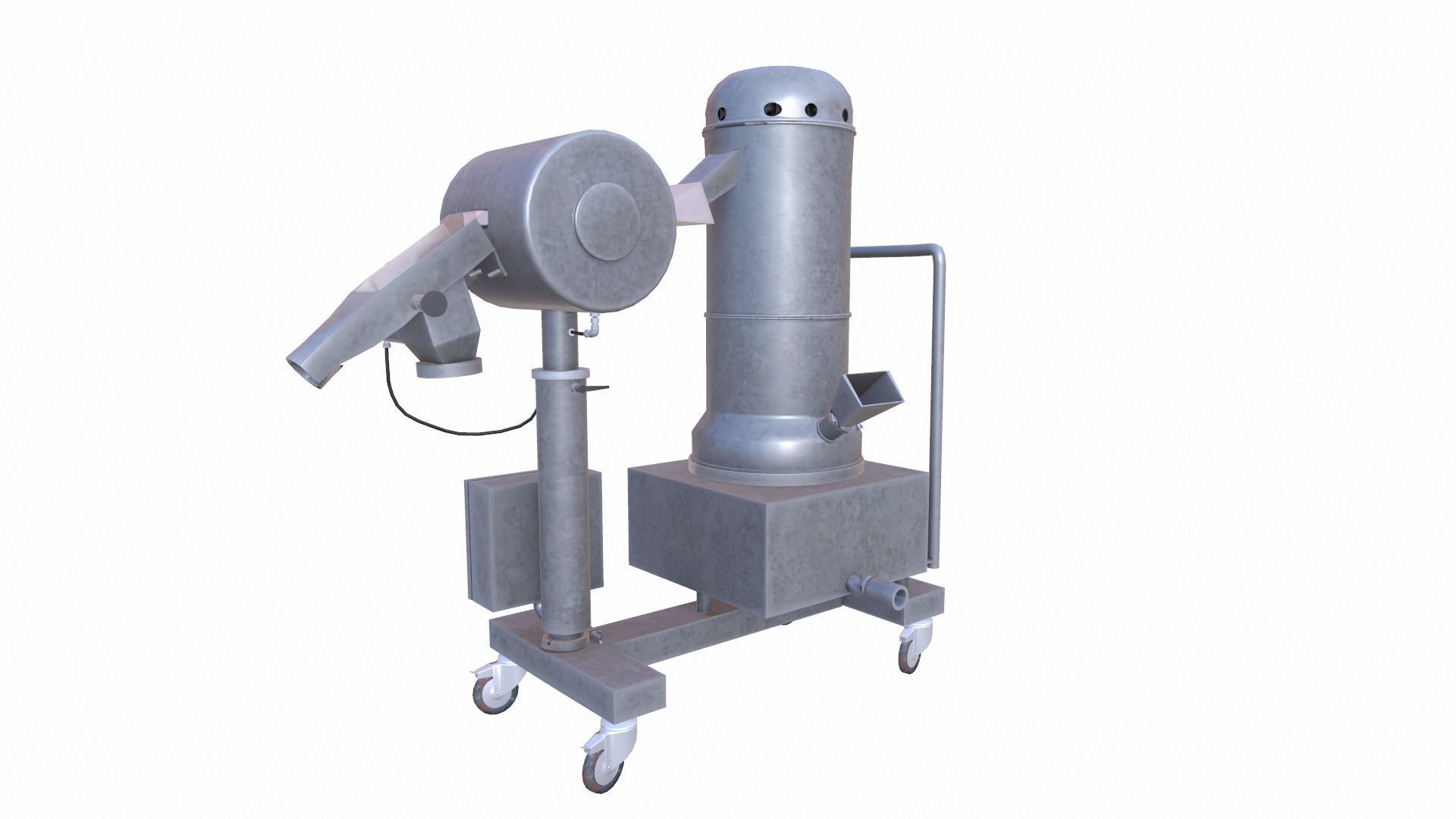 Tablet Compression Machine Low-poly 3D model_6