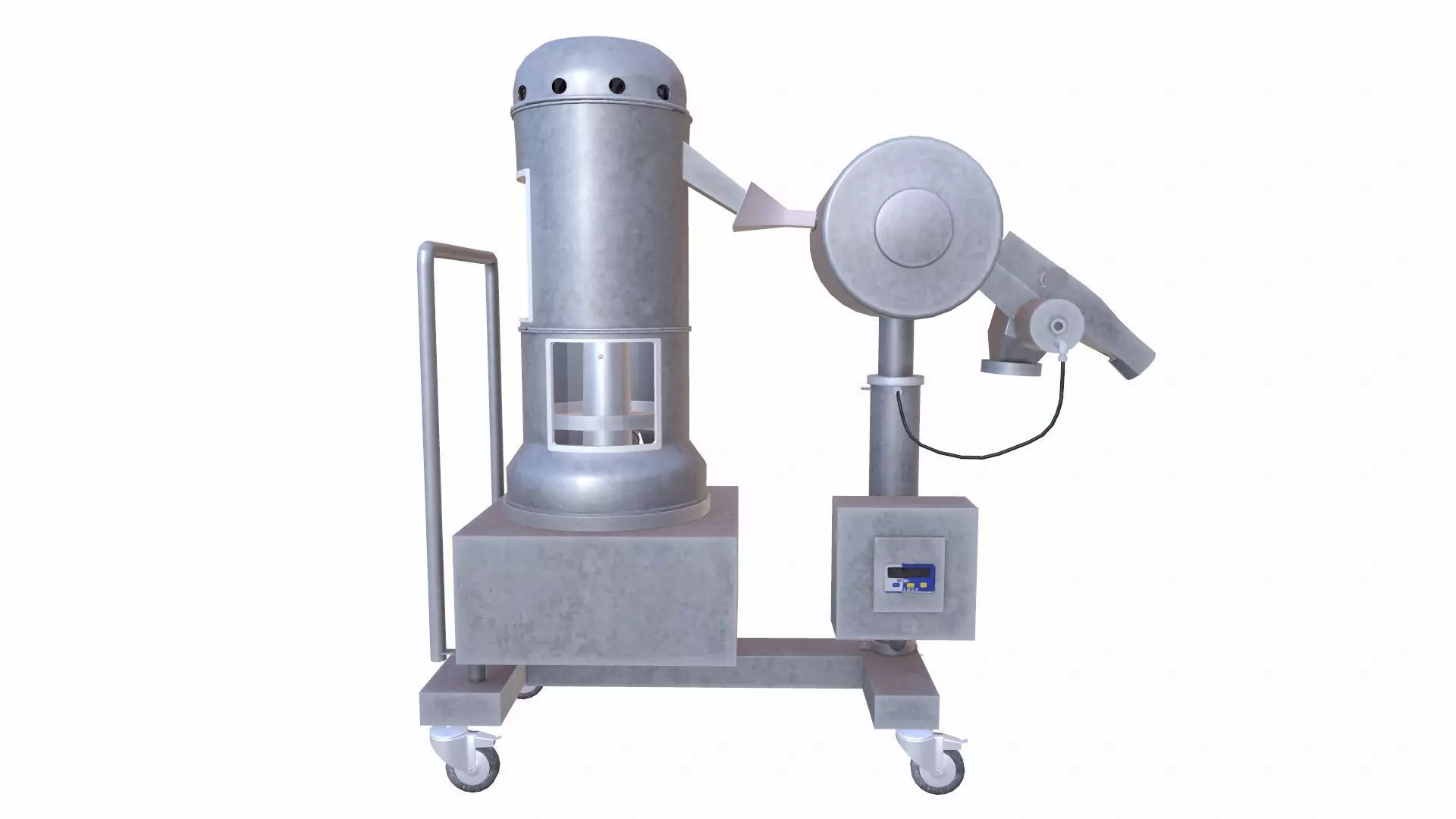 Tablet Compression Machine Low-poly 3D model_0