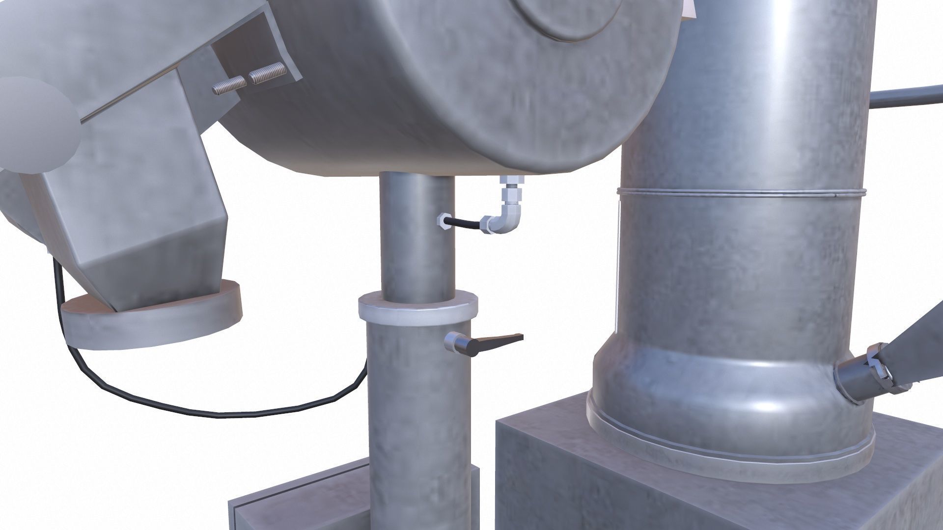 Tablet Compression Machine Low-poly 3D model_7