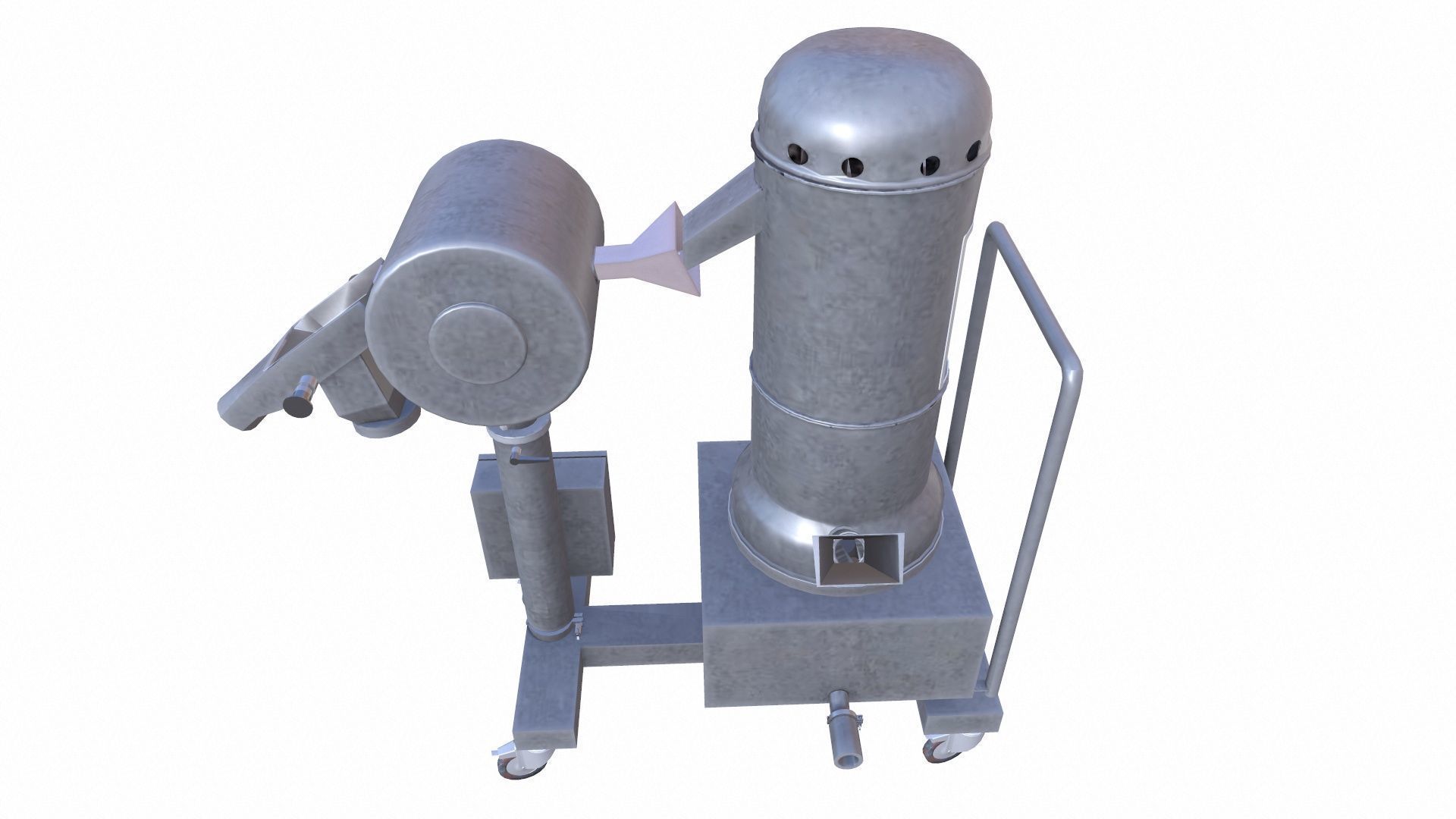 Tablet Compression Machine Low-poly 3D model_4