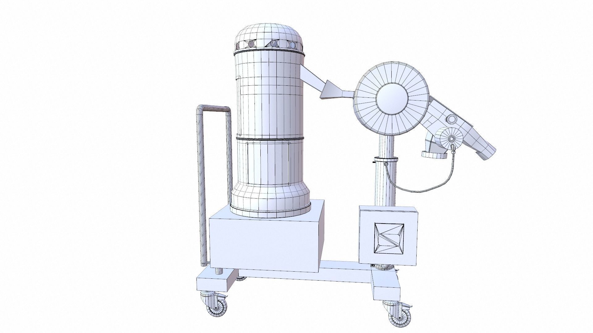 Tablet Compression Machine Low-poly 3D model_11