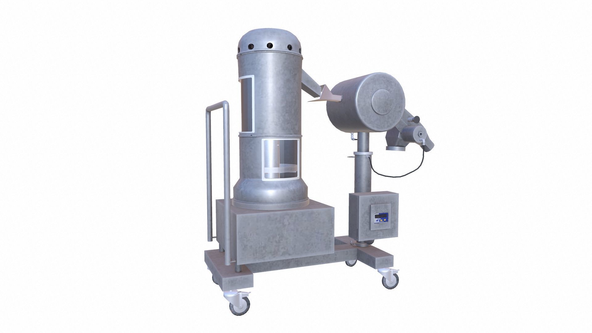 Tablet Compression Machine Low-poly 3D model_3