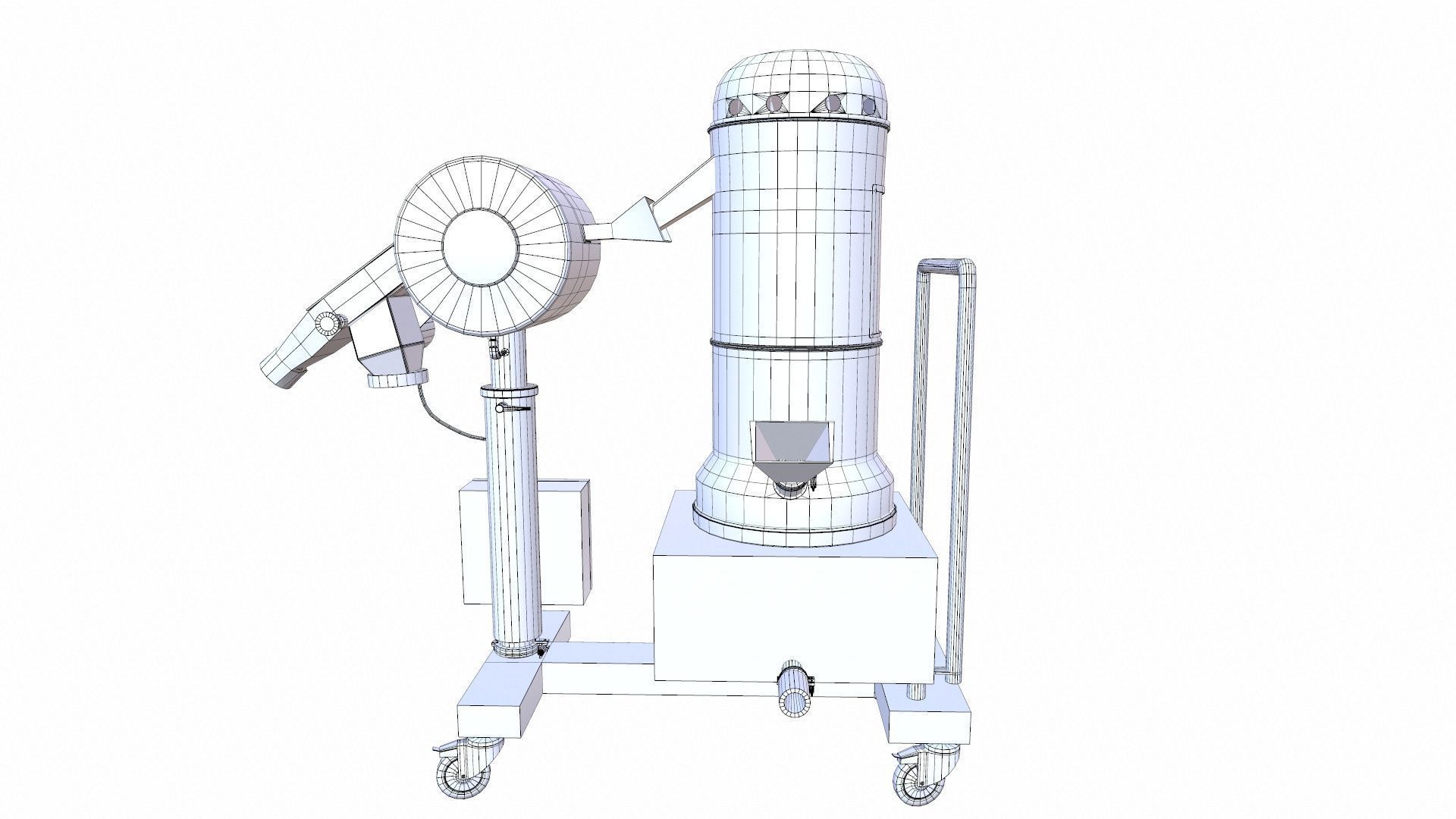 Tablet Compression Machine Low-poly 3D model_12
