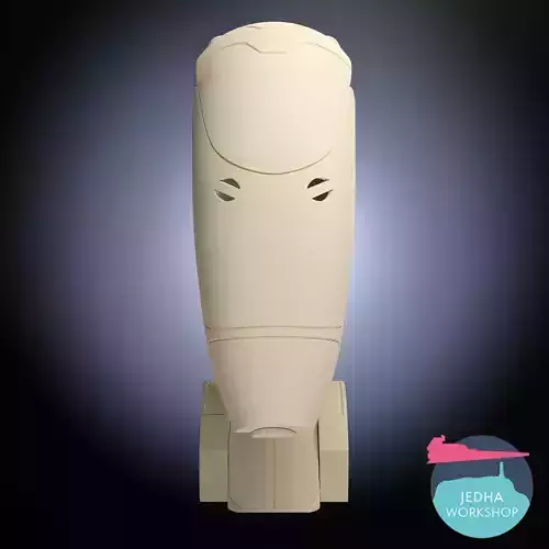 B 1 Battledroid Trophy Bust Articulated with Brain 3D print model