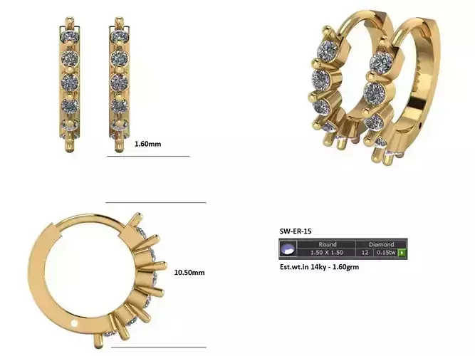 diamond hoop earrings