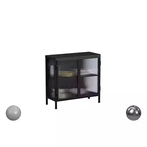 Butler Specialty Company Hoxton Ribbed Glass Accent Cabinet