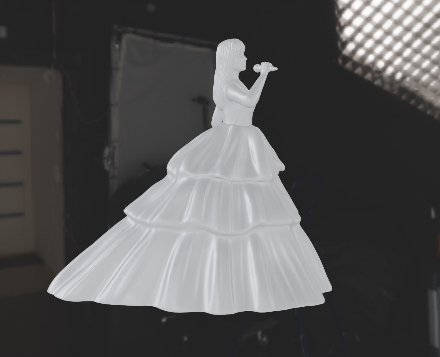 Taylor Swift Singing in Enchanted Flowing Dress Eras Tour 3D print model_7