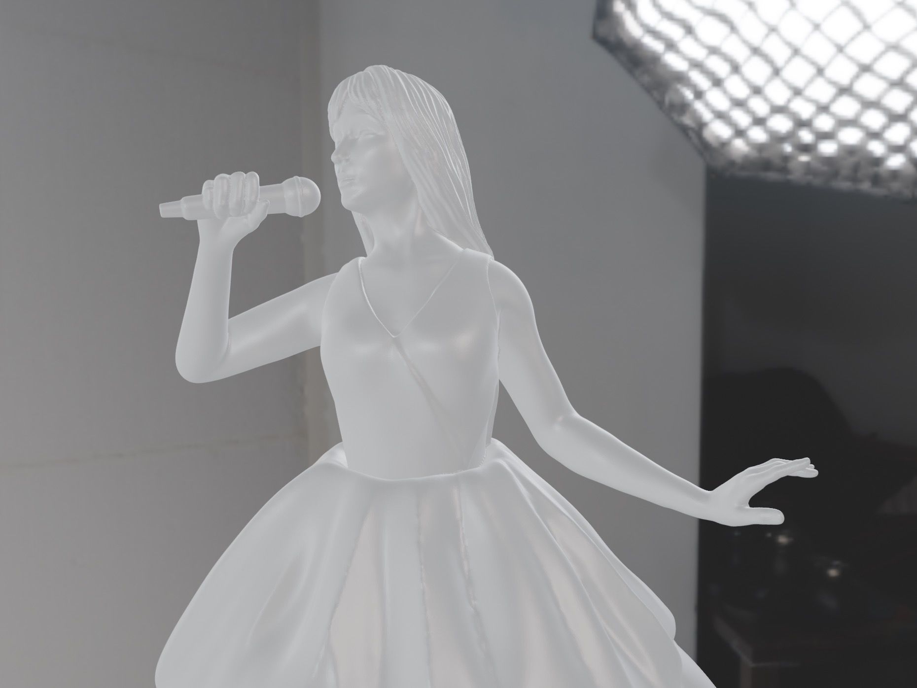 Taylor Swift Singing in Enchanted Flowing Dress Eras Tour 3D print model_8