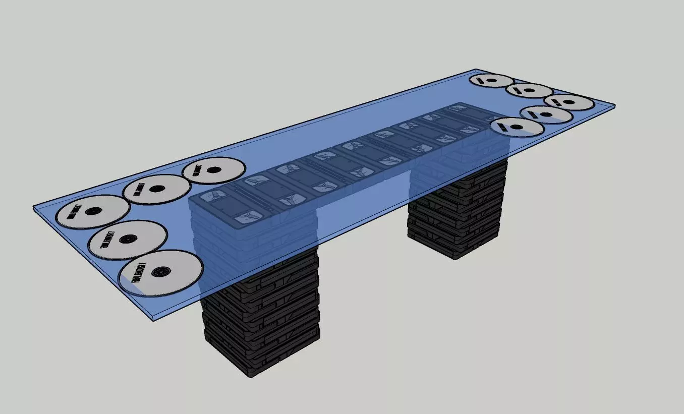 recycle table 3D model_0