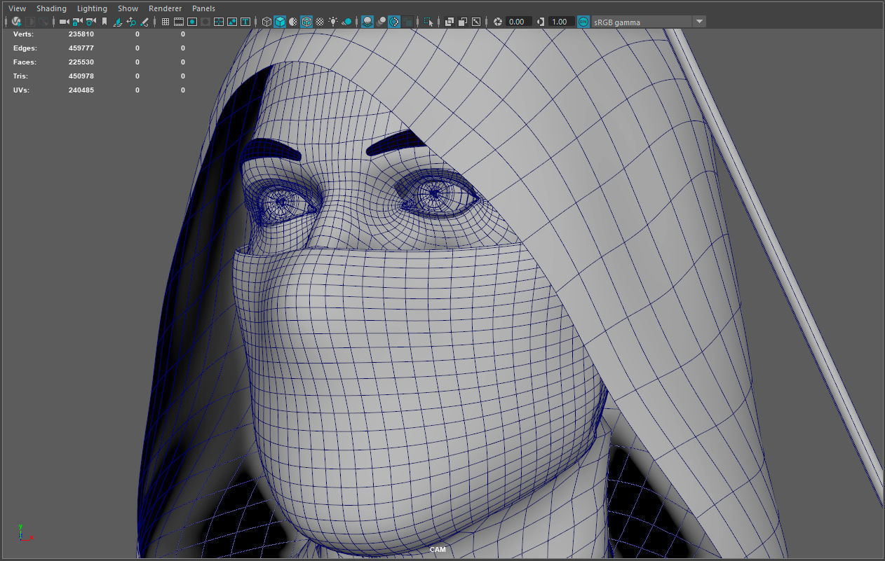 Archer RIGed with bow Low-poly 3D model_8
