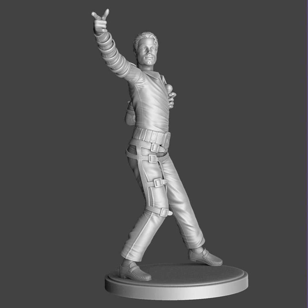 Michael Jackson full length for 3D printing STL              3D print model_8
