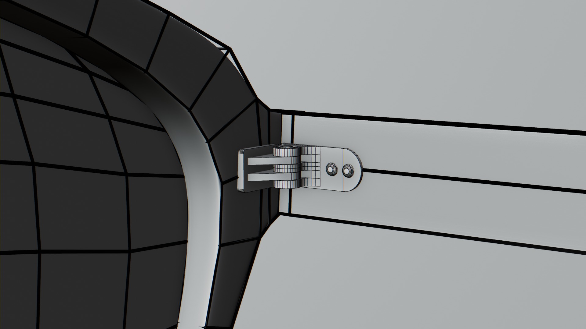 Glasses Pentagonal Frame Low-poly 3D model_6