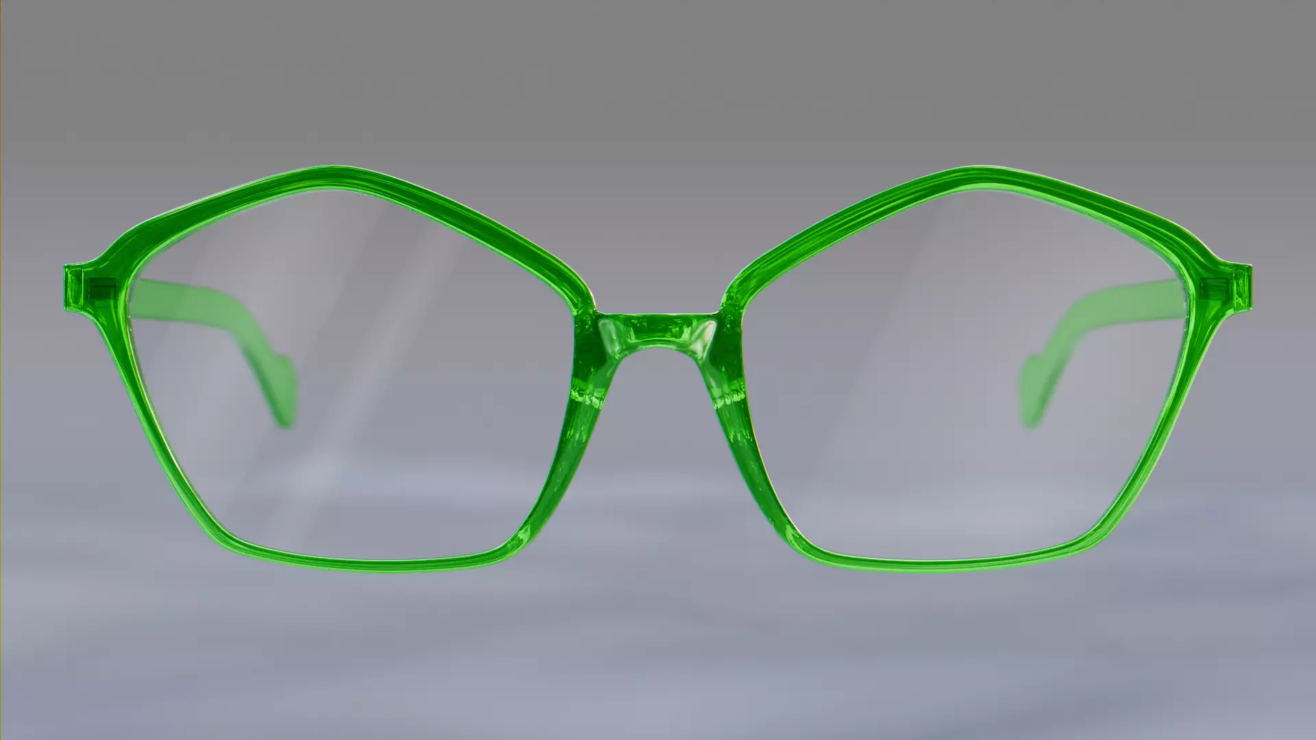 Glasses Pentagonal Frame Low-poly 3D model_0