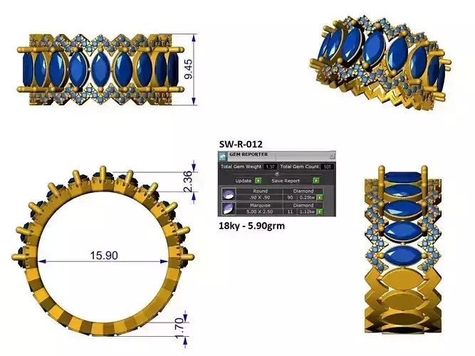 eternity diamond ring