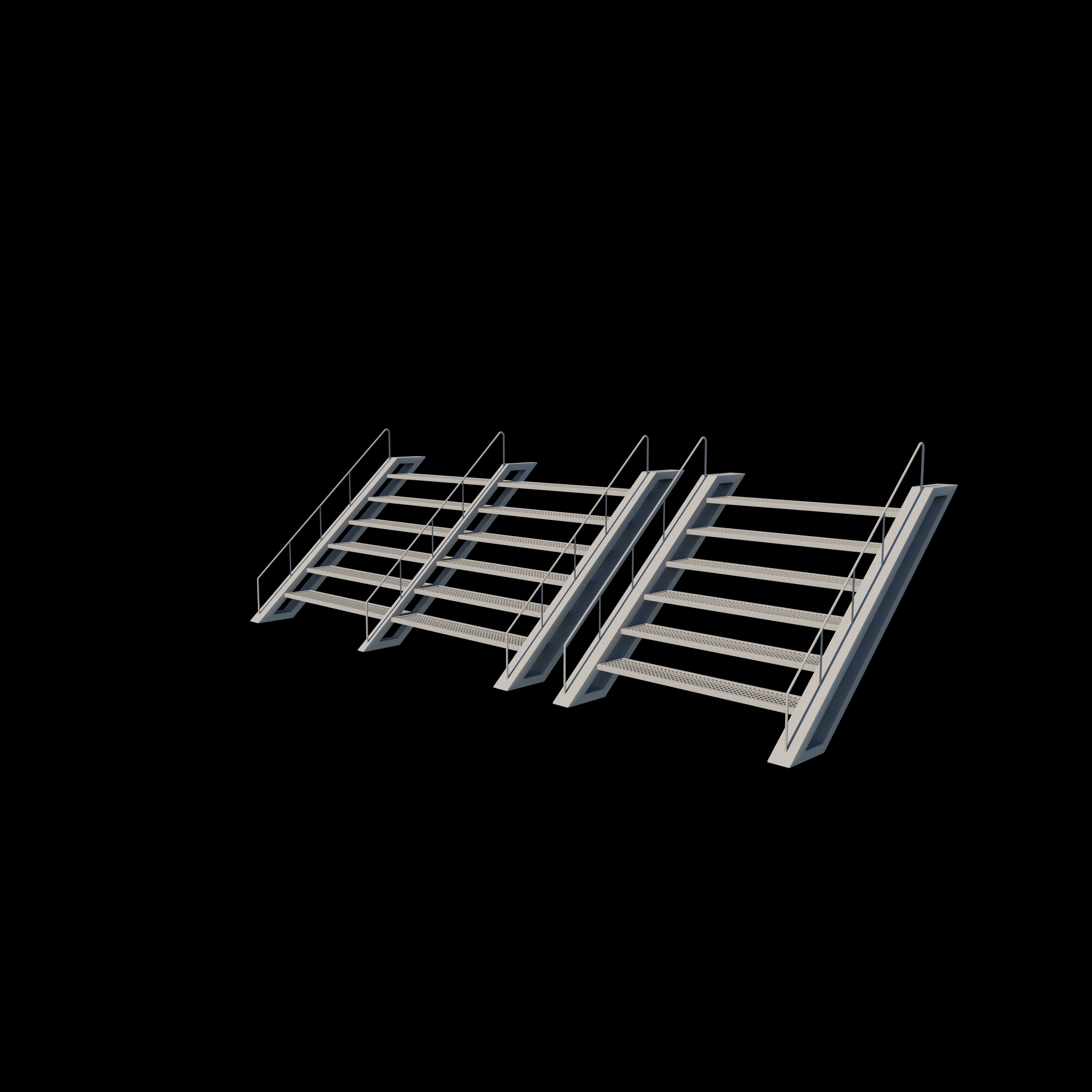 Steel staircase 3D model_11
