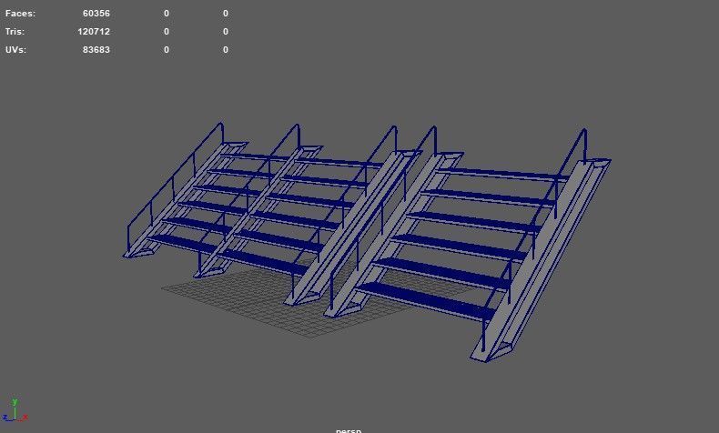Steel staircase 3D model_10